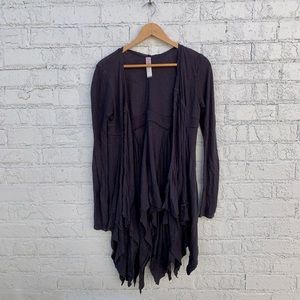 Free people beach boho gray cardigan sz XS